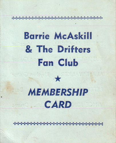 10 Drifters Fan Club Card
